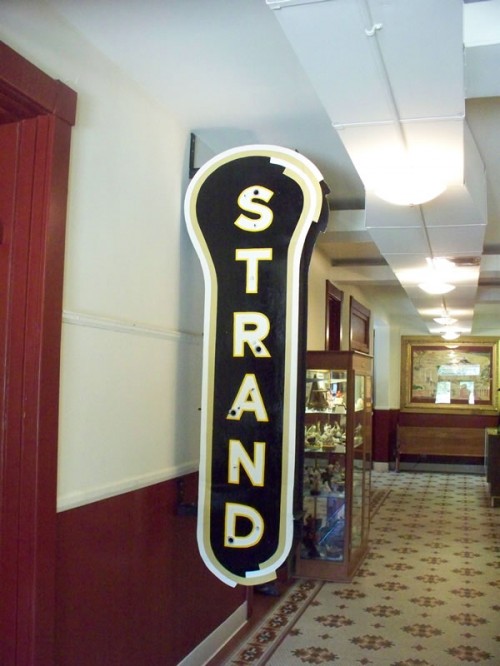 Restored theater marquee